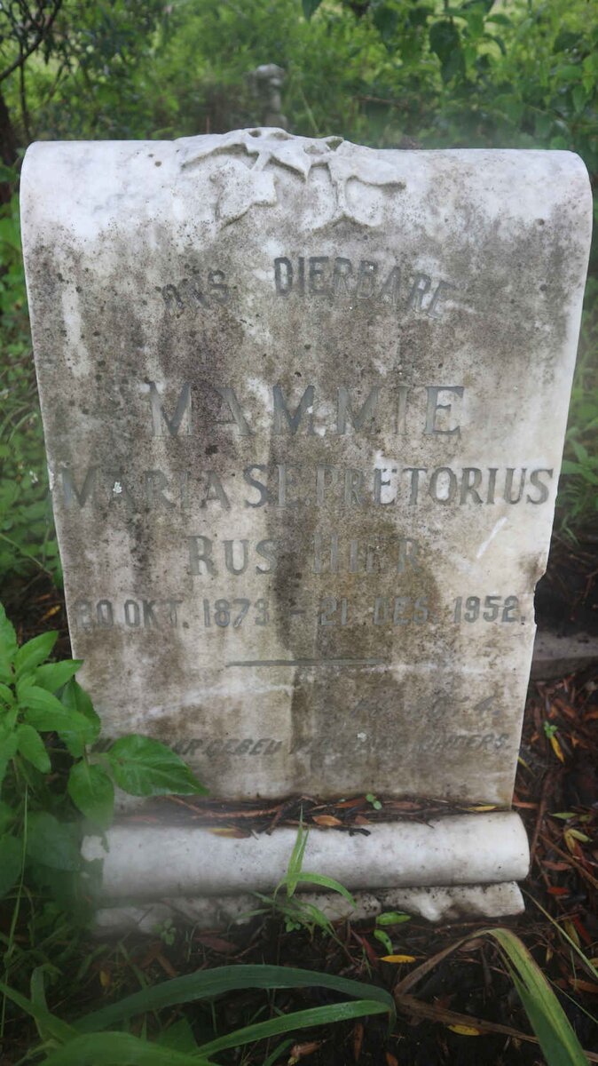 PRETORIUS Maria S.E. 1873-1952