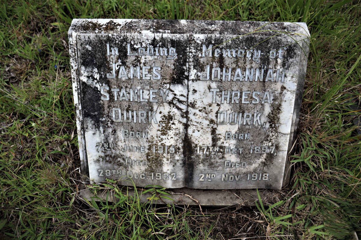 QUIRK James Stanley 1915-1932 :: QUIRK Johannah Theresa 1897-1918
