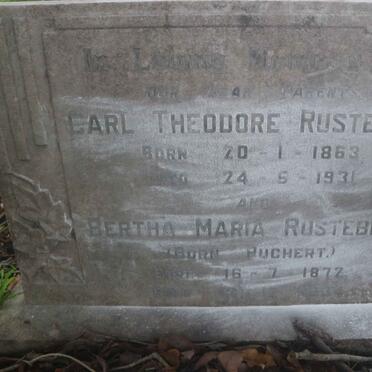 RUSTEBERG Carl Theodore 1863-1931 &amp; Bertha Maria PUCHERT 1872-1934