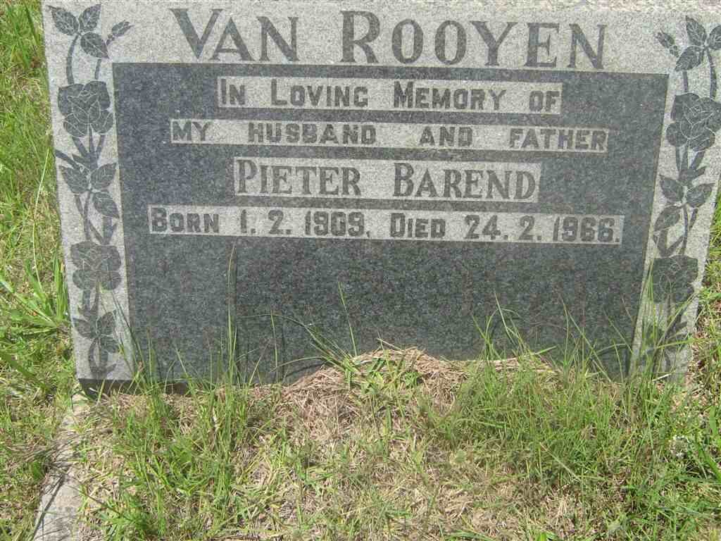 ROOYEN Pieter Barend, van 1909-1966