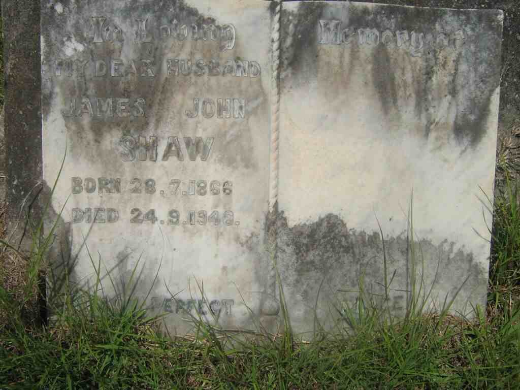 SHAW James John 1866-1948
