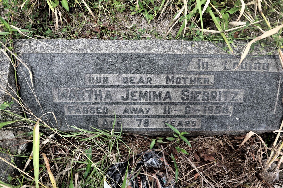 SIEBRITZ Martha Jemima -1958