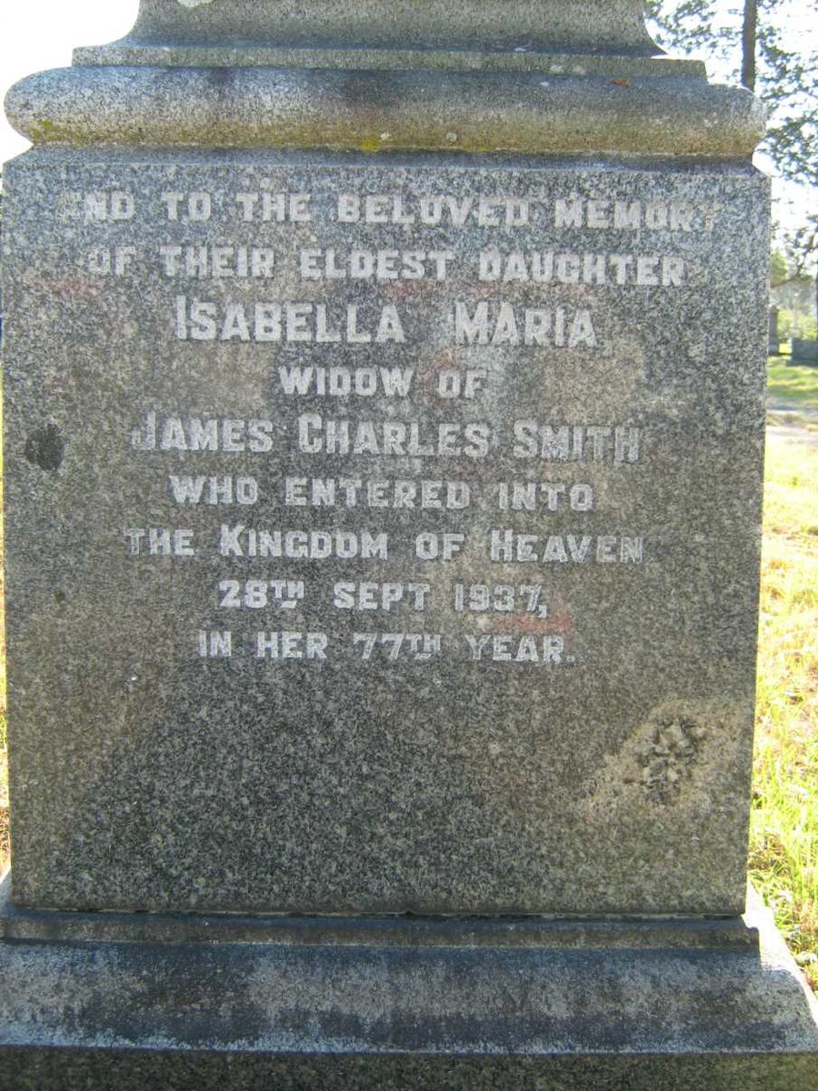 SMITH Isabella Maria -1937