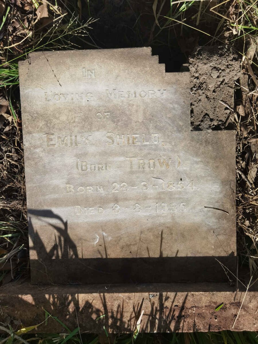 SHIELD Emily nee TROW 1854-1935