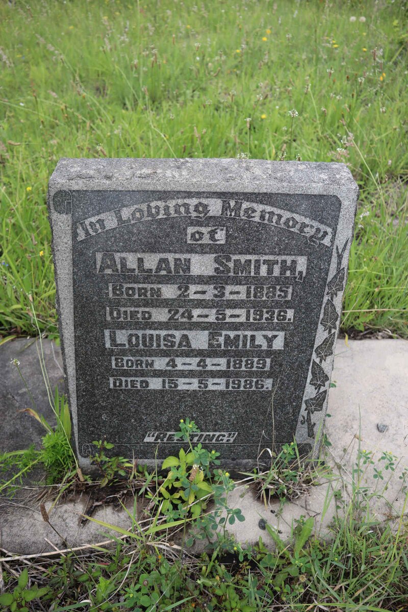 SMITH Allan 1885-1936 &amp; Louisa Emily 1889-1986