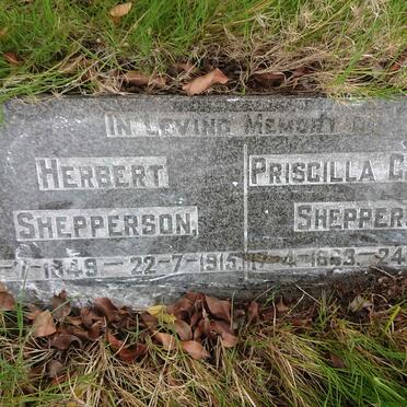 SHEPPERSON Herbert 1849-1915 &amp; Priscilla Gertrude 1863-1923