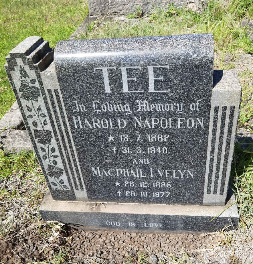TEE Harold Napoleon 1882-1948 &amp; Evelyn MACPHAIL 1885-1977