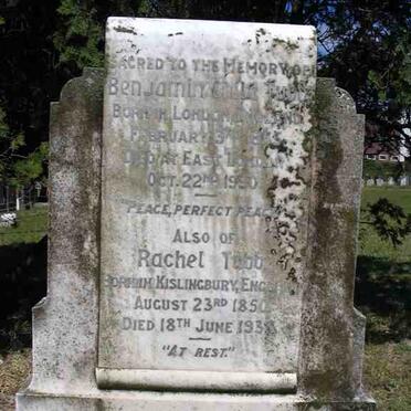 TUBB Benjamin Child 1855-1930 &amp; Rachel 1850-1935