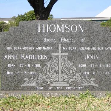 THOMSON John 1908-1970 &amp; Annie Kathleen 1910-1991