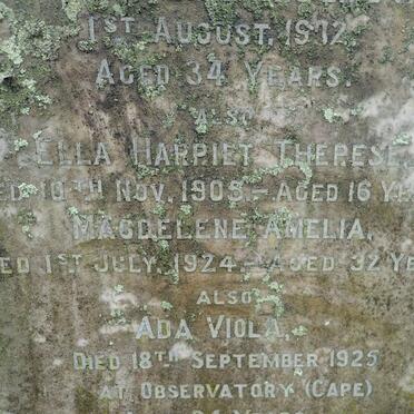 THOMAS Ella Harriet Theresa -1905 :: THOMAS Magdalene Amelia -1924 :: THOMAS Ada Viola -1925