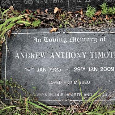 TIMOTHY Andrew Anthony 1925-2009