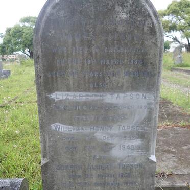 TAPSON James -1884 :: TAPSON Elizabeth -1892 :: TAPSON William Henry 1856-1940 :: TAPSON Joseph Albert 1858-1944