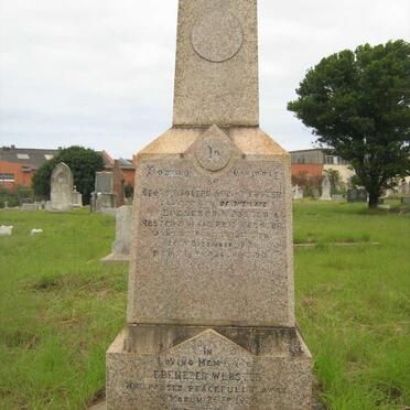 WEBSTER George Joseph Argo 1871-1900 :: WEBSTER Ebenezer -1926 