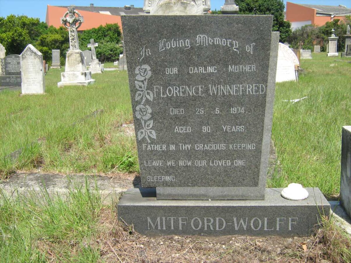 WOLFF Florence Winnefred, Mitford -1974