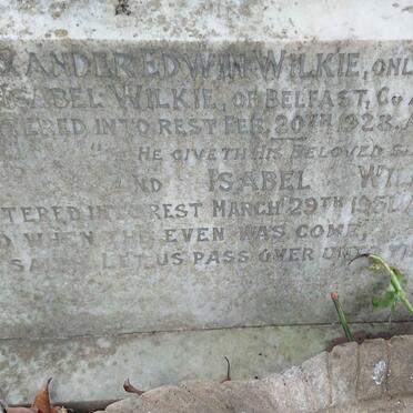 WILKIE Isabel -1951 :: WILKIE Alexander Edwin -1928