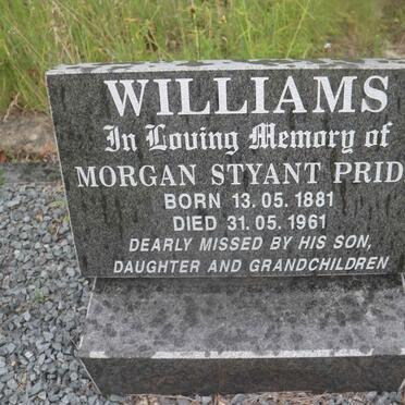 WILLIAMS Morgan Styant Pride 1881-1961