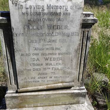 WEBER Adolf 1873-1931 &amp; Ida MULLER -1954 :: WEBER Lilly 1902-1904