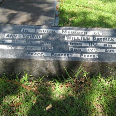 YOUNG William Patrick 1878-1940 &amp; Anna 1879-1953