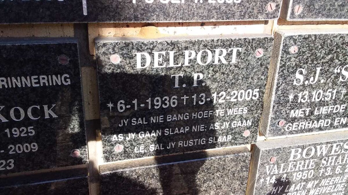 DELPORT T.P. 1936-2005