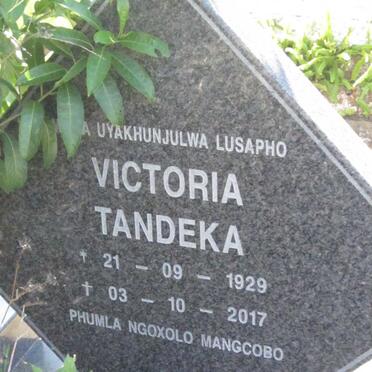 TYELINZIMA Victoria Tandeka 1929-2017