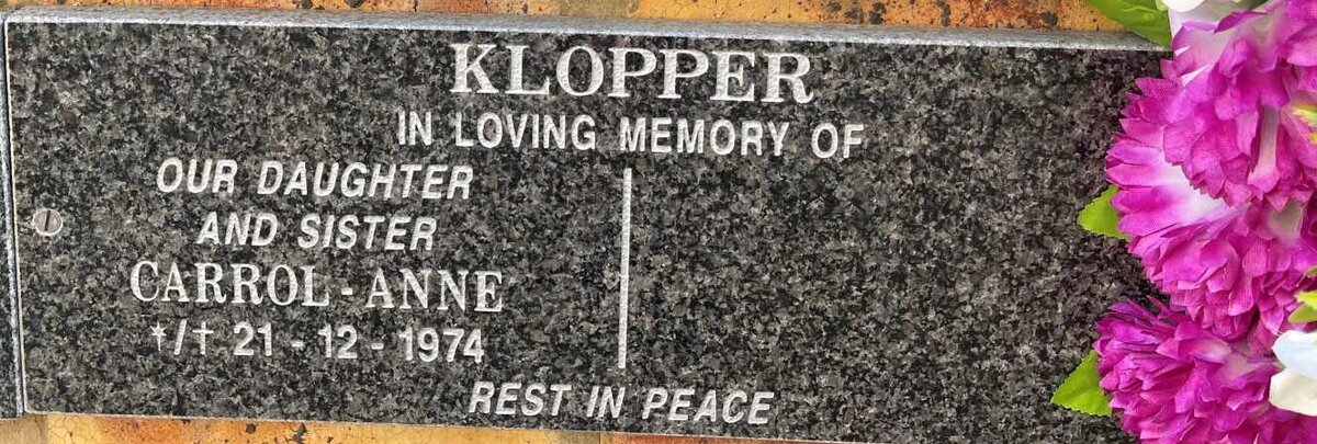 KLOPPER Carrol-Anne 1974-1974