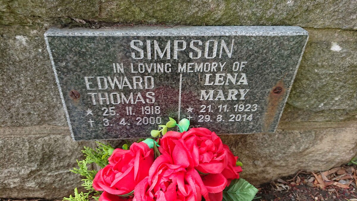 SIMPSON Edward Thomas 1918-2000 &amp; Lena Mary 1923-2014