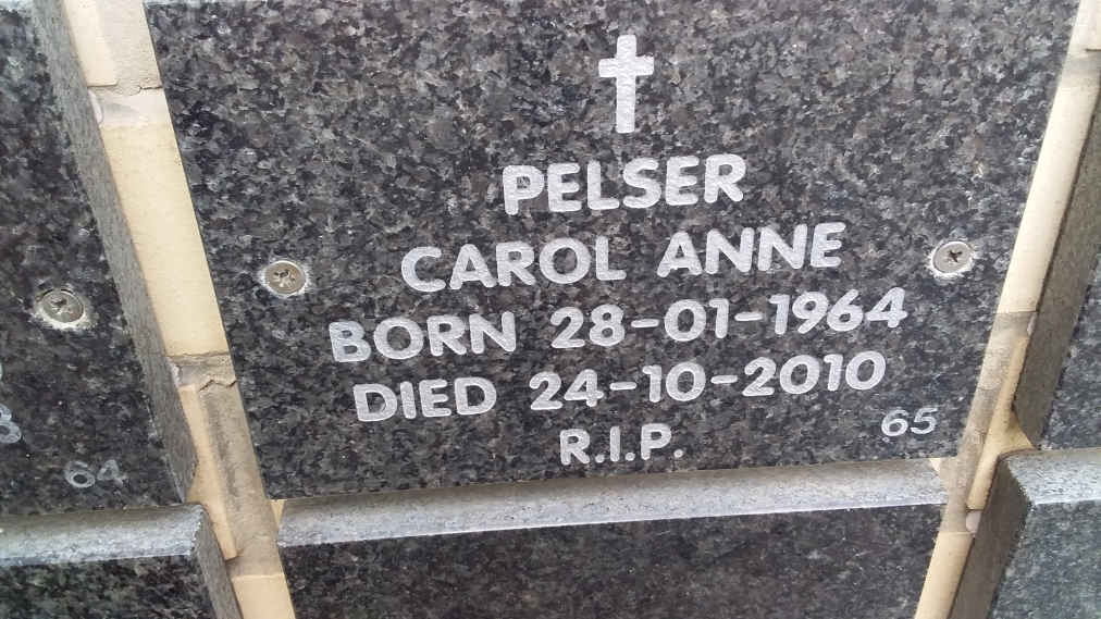PELSER Carol Anne 1964-2010