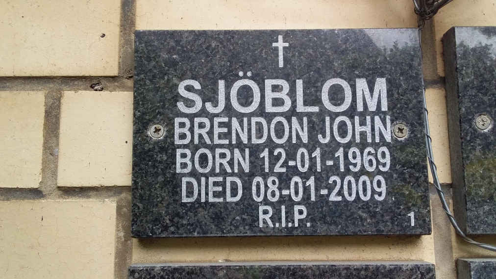 SJOBLOM Brendon John 1969-2009