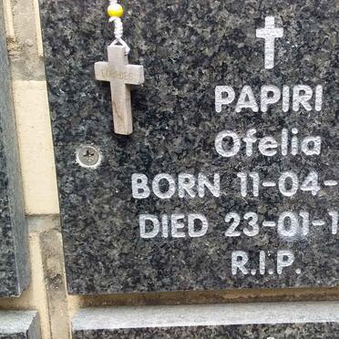 PAPIRI Ofelia 1914-1986