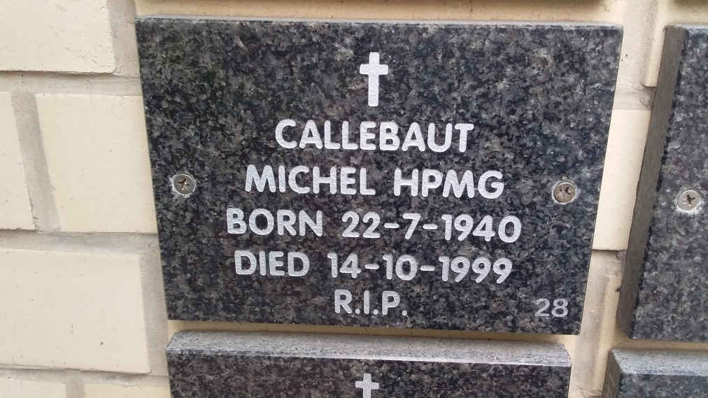 CALLEBAUT Michel H.P.M.G. 1940-1999