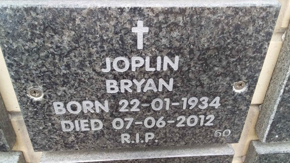 JOPLIN Bryan 1934-2012