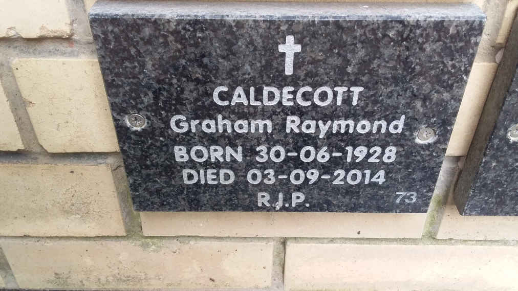 CALDECOTT Graham Raymond 1928-2014