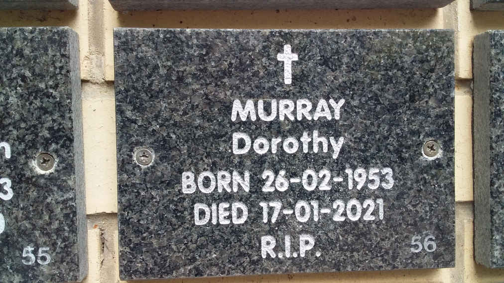 MURRAY Dorothy 1953-2021