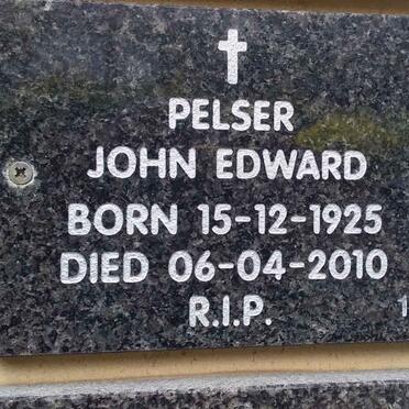 PELSER John Edward 1925-2010