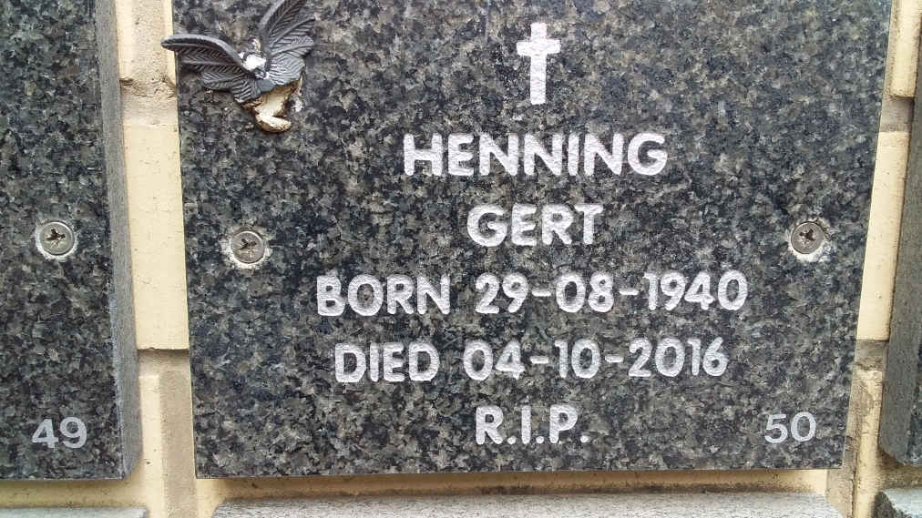 HENNING Gert 1940-2016
