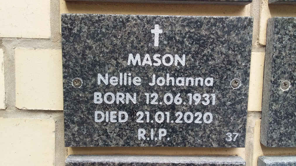 MASON Nellie Johanna 1931-2020