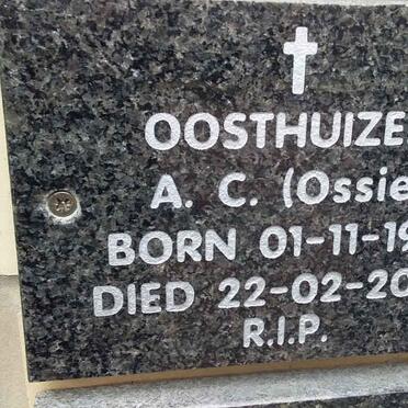 OOSTHUIZEN A.C. 1921-2005