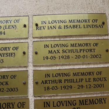 LINDSAY Ian & Isabel :: SCHULPFORT Max 1928-2002 :: ROUX Arthur Phillip, le 1929-2001