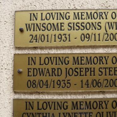 SISSONS Winsome 1931-2006 :: STEEL Edward Joseph 1935-2003