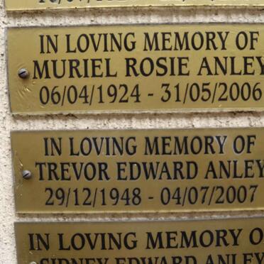 ANLEY Muriel Rosie 1924-2006 :: ANLEY Trevor Edward 1948-2007