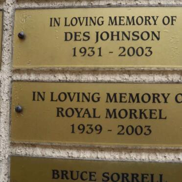 JOHNSON Des 1931-2003 :: MORKEL Royal 1939-2003