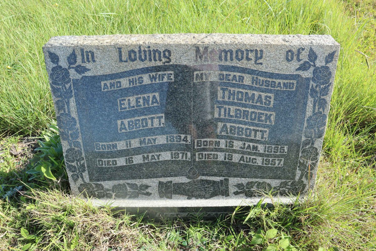 ABBOTT Thomas Tilbroek 1895-1957 &amp; Elena 1894-1971