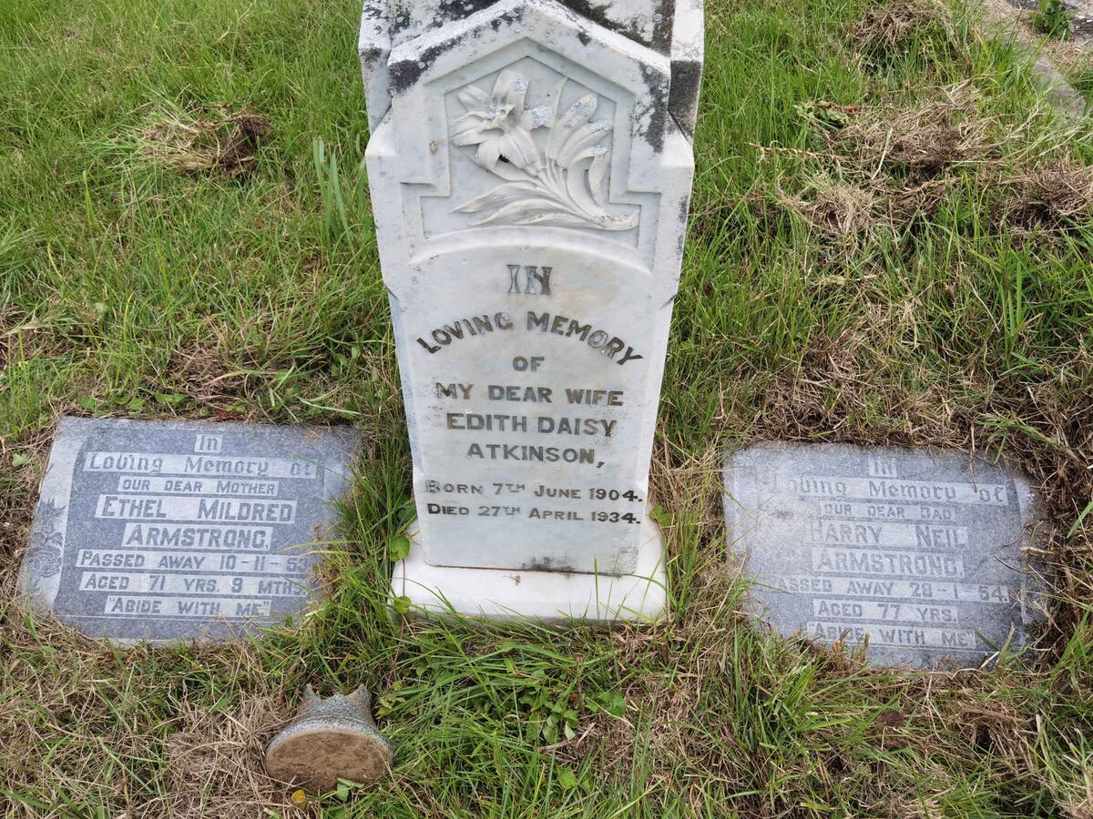 ATKINSON Edith Daisy 1904-1934 :: ARMSTRONG Harry Neil -1954 & Ethel Mildred -1953