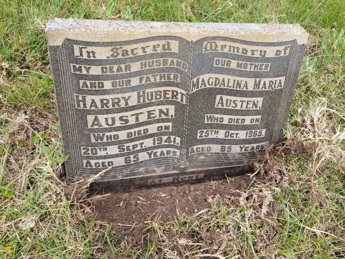 AUSTEN Harry Hubert -1941 &amp; Magdalina Maria -1965