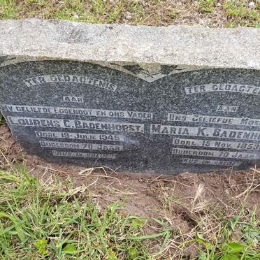 BADENHORST Lourens C. -1945 &amp; Maria K. -1953