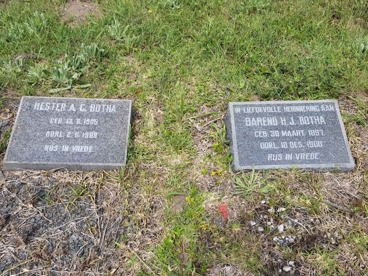 BOTHA Barend H.J. 1897-1960 :: BOTHA Hester A.C. 1905-1969