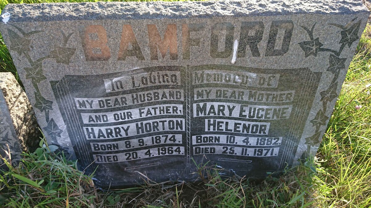 BAMFORD Harry Horton 1874-1964 &amp; Mary Eugene Helenor 1882-1971