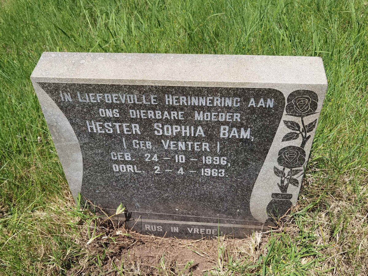 BAM Hester Sophia nee VENTER 1896-1963