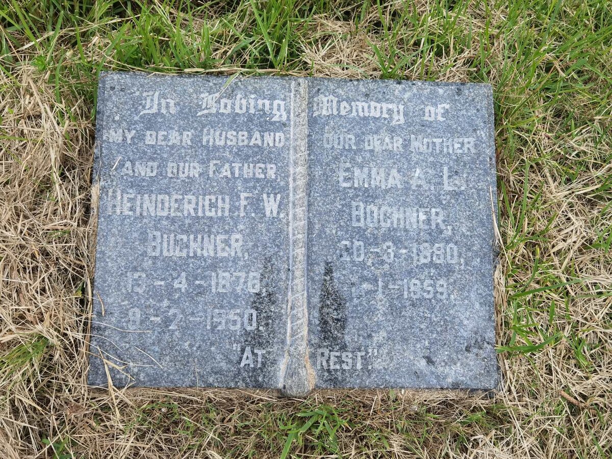 BUCHNER Heinderich F.W. 1876-1950 &amp; Emma A.L. 1880-1959
