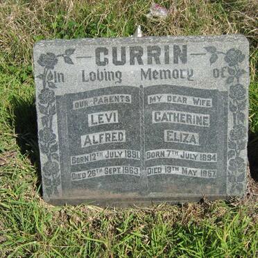 CURRIN Levi Alfred 1891-1963 &amp; Catherine Eliza 1894-1957